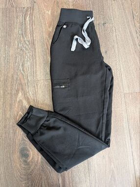 FIGS Scrub Pants Womens XS Black Zamora Jogger Workwear Scrubs